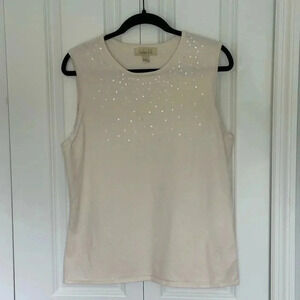 Linden Hill | sweater sleeveless top | detailed at the top | back to work fit